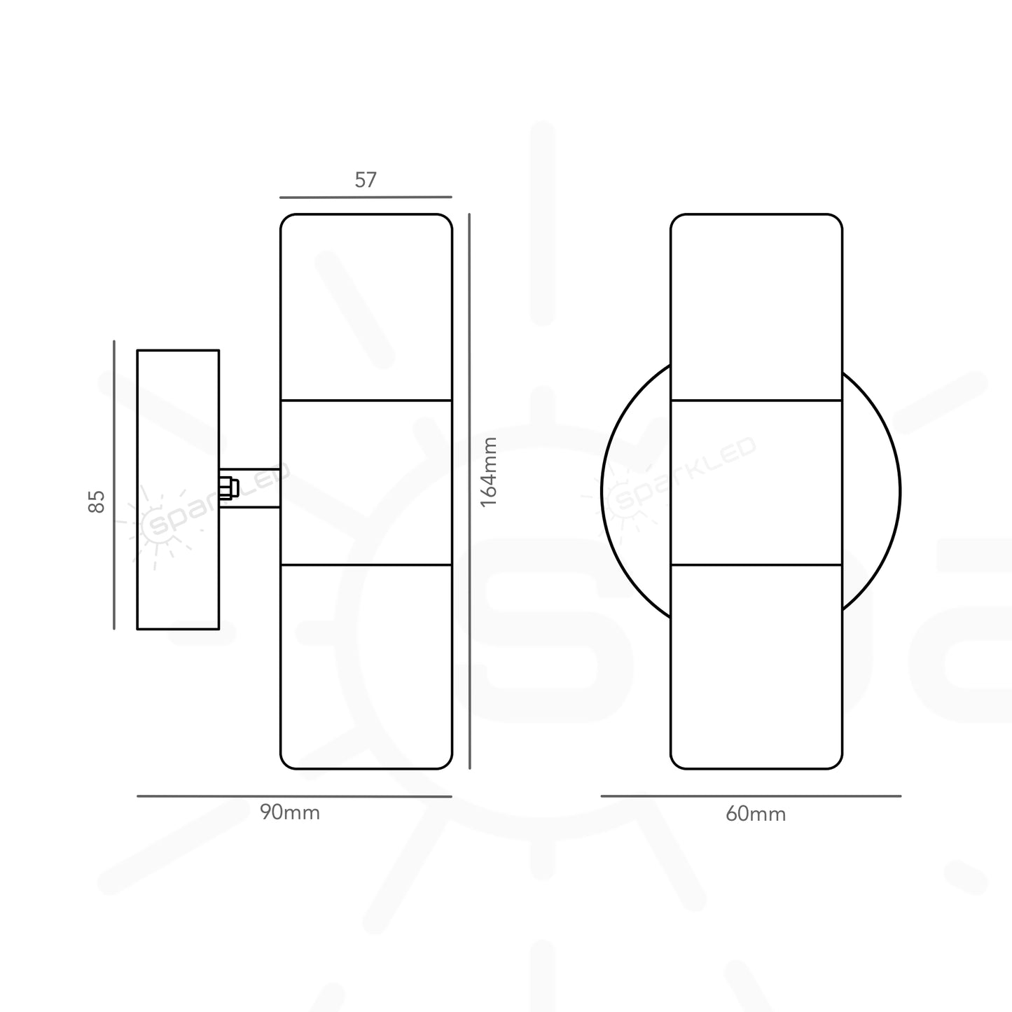 GU10 Up Down Wall Light