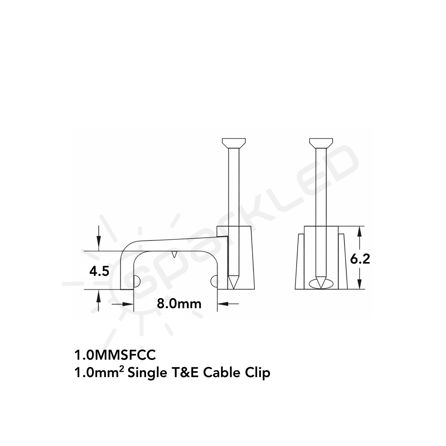1.0mm Single Twin & Earth Clips