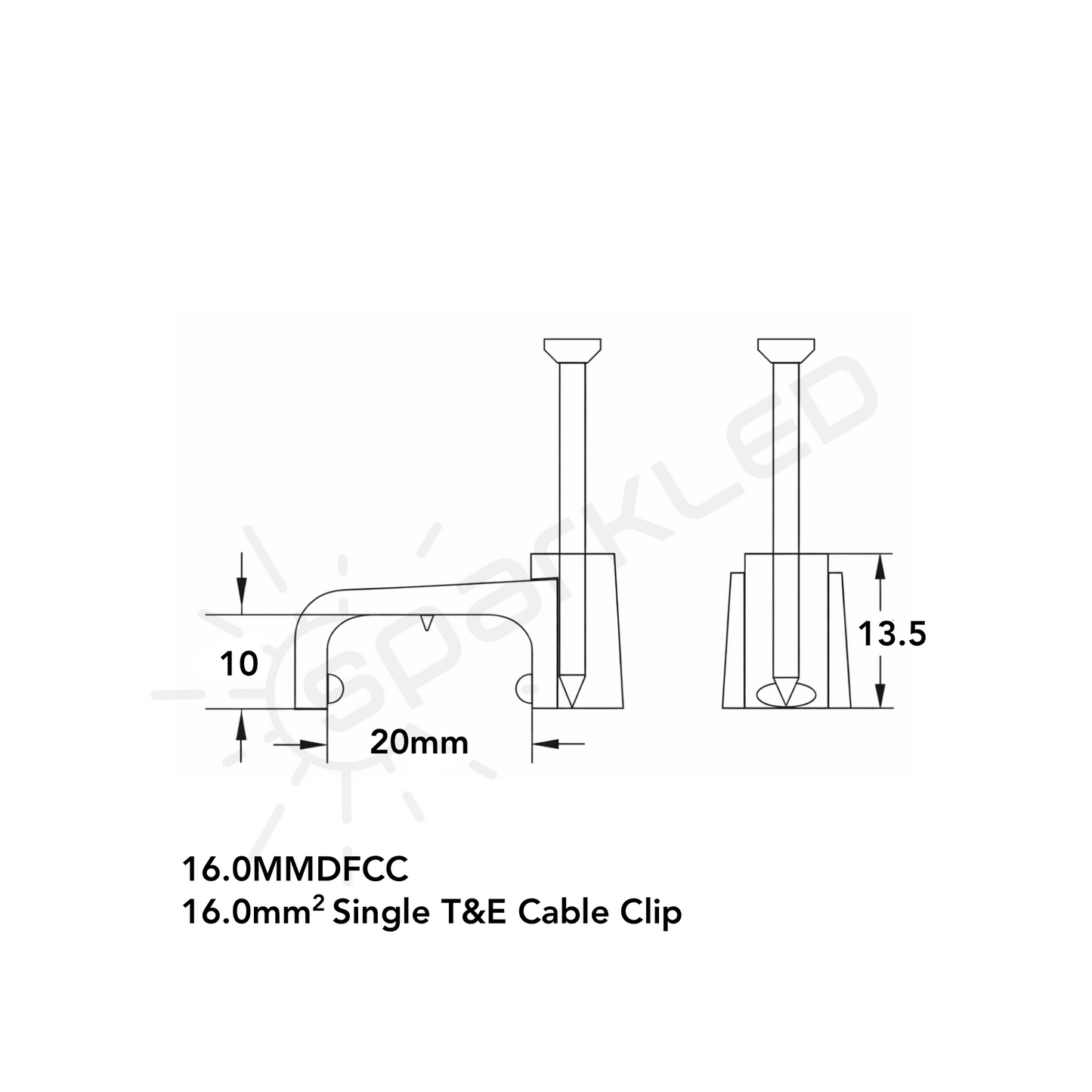 16.0mm Single Twin & Earth Clips
